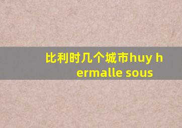 比利时几个城市huy hermalle sous